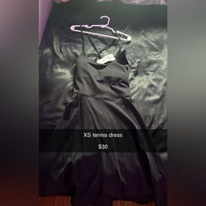 black tennis dress